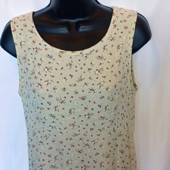 Molly Malloy Vintage Maxi Dress Sleeveless Floral, 17" pit to pit, 16" waist - Picture 2 of 6